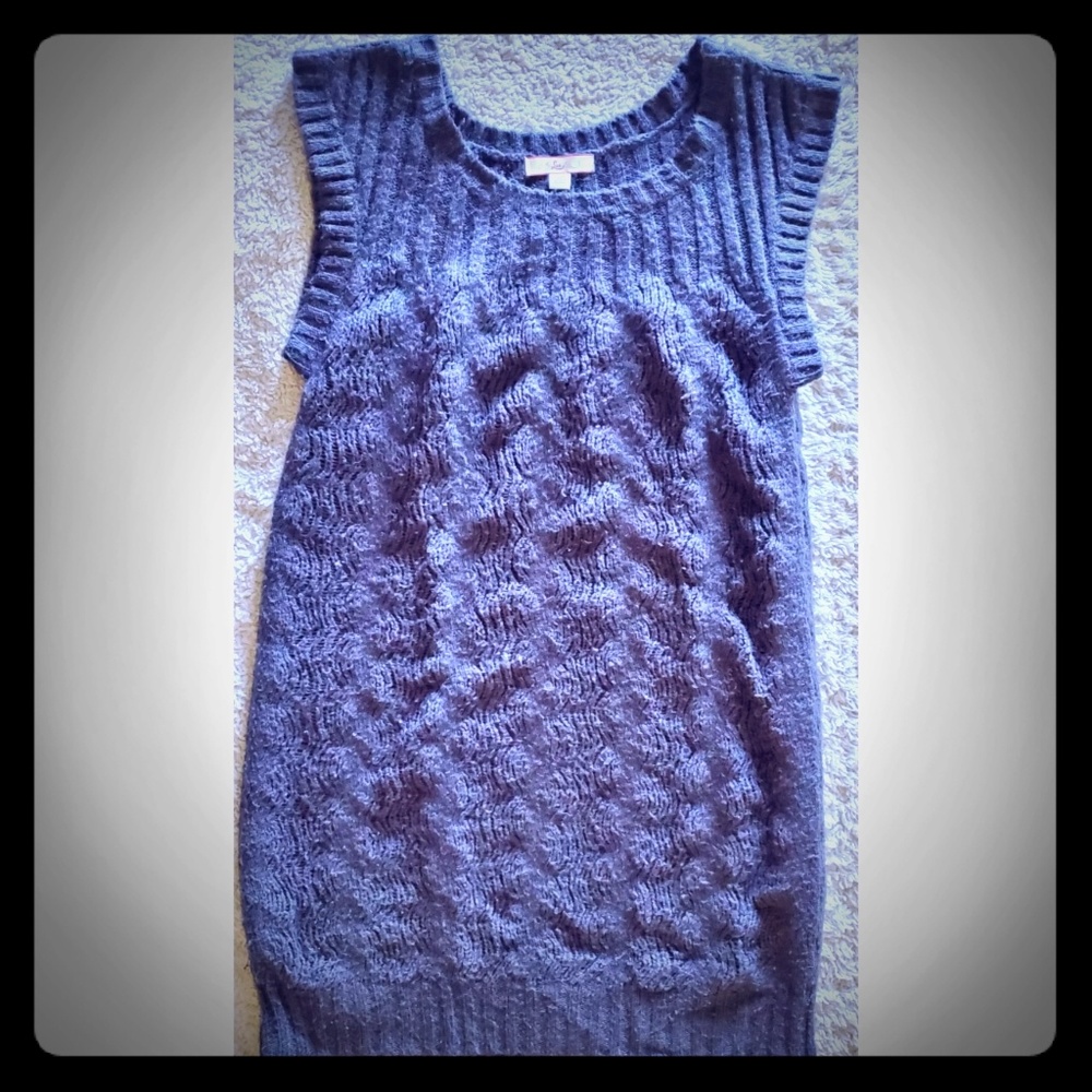 Darling Gray Lux Knit Mini Sweater Dress